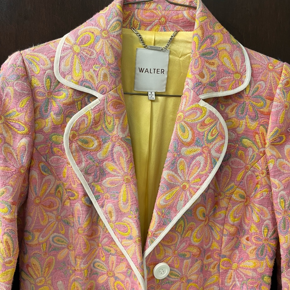 Walter Baker Brocade Daisy Coat Blazer Jacket